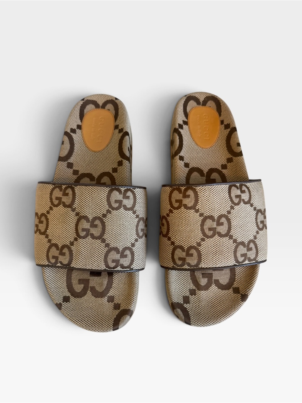 Gucci Men's GG Monogram Slide Sandals 13